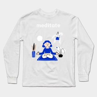 Meditate on a Rug Long Sleeve T-Shirt